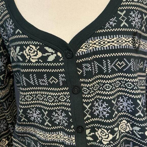 NWT Victoria’s Secret PINK Green Button-Up Cardigan Sweater Small - Picture 4 of 6